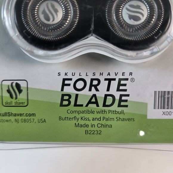 Skull Shaver FORTE 5X Blade Replacement Palm Pitbull & Butterfly Kiss - Picture 2 of 7